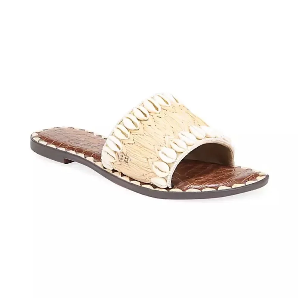 Sam Edelman Gale Shell-Embellished Slides - Picture 7 of 12